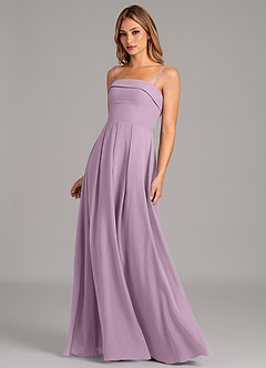 Azazie Lucienne Abiti da Damigella Abito Convertibile A-Line in Chiffon Senza Cinturino Glicine image6