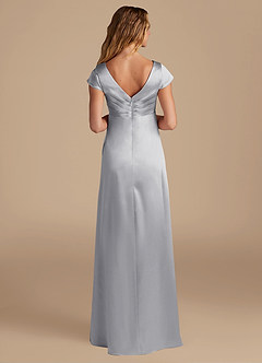 Azazie Allessia Maternity Bridesmaid Dresses A-Line Metallic Satin Floor-Length Dress image5