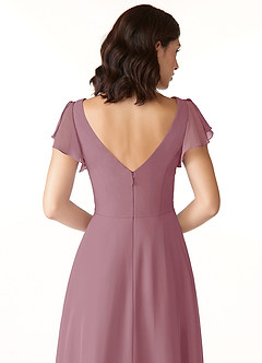 Azazie Omari Bridesmaid Dresses Vintage Mauve A-Line Chiffon Dress image6