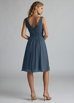 Azazie Grace Bridesmaid Dresses Neptune A-Line Pleated Chiffon Dress image2