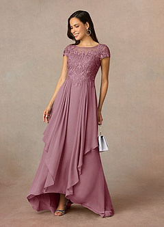 Azazie Lunda Kleider für die Brautmutter A-Linie Spitze Chiffon Kleid Vintage Mauve image2
