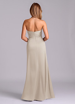Azazie Sabrine Final Sale Frost A-Line Sweetheart Neckline Stretch Satin Dress image2