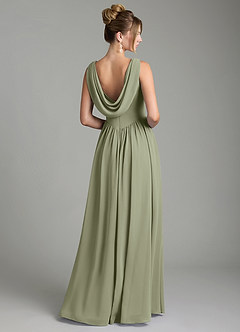 Azazie Novi Bridesmaid Dresses Pistachio A-Line Pleated Chiffon Dress image5