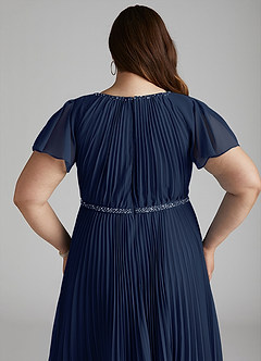 Azazie Kara Modest Bridesmaid Dresses A-Line Pleated Chiffon Floor-Length Dress image14