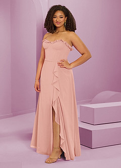 Barbie ♥ Azazie Bridesmaid Dresses Rosette A-Line Sweetheart Neckline Chiffon Dress image11