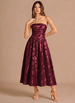 Petal Wine Midi Dress image4