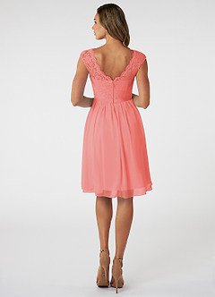 Azazie Shivani Final Sale Tahiti A-Line Lace Chiffon Dress image2