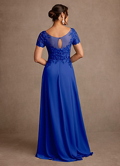 Azazie Alva vestidos de madre de la novia Vestido de Azul Real de Encaje de Corte en A image3