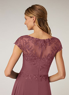 Azazie Shonda Mother of the Bride Dresses Desert Rose Lace Chiffon Dress image7
