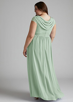 Azazie Organa Brautjungfernkleider A-Linie Plissee Chiffon Kleid Agave image10