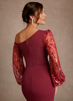 Azazie Cathleen 신부의 어머니 드레스 쉬스 레이스 플로어 길이 드레스 image6