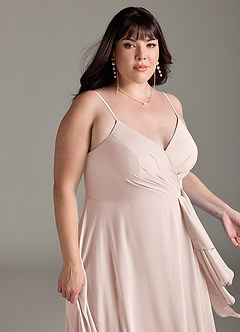 Azazie Akita Bridesmaid Dresses Rose Petal A-Line Chiffon Dress image10