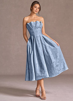 Beatrice Powder Blue Midi Dress image3