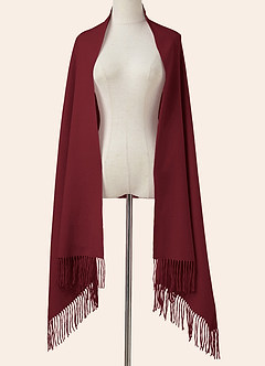 front Sciarpa Scialle con frange tinta unita