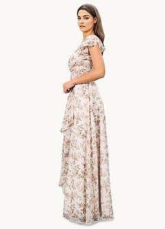 Combinaison Jupe Et Veste En Soie Rose Florale Carol Peretz - Taille 4, Style Tulipe, Parfait Pour Une Occasion Chic