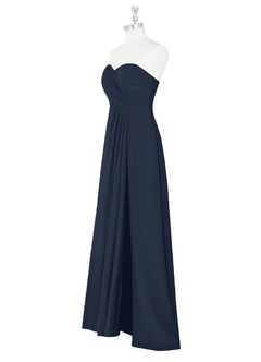 Azazie Arabella Allure Bridesmaid Dresses Dark Navy A-Line Sweetheart Neckline Chiffon Convertible Dress image11