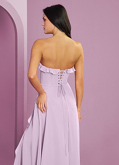 Barbie ♥ Azazie Final Sale Frosted Lilac A-Line Sweetheart Neckline Chiffon Dress image7