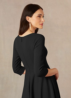 Azazie Nassif Mother of the Bride Dresses Black A-Line Stretch Crepe Dress image5