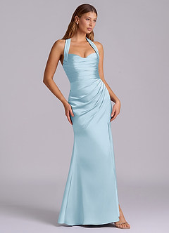 Azazie Destiny Suknie dla druhen Syrena Dekolt w kształcie serca Satyna elastyczna Do ziemi Sukienka image3