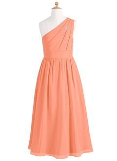 Azazie Molly Junior Sunset A-Line Pleated Chiffon Dress image7