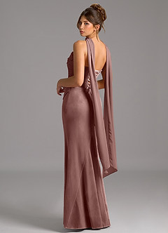Azazie Sorrel Bridesmaid Dresses Espresso Mermaid Corset Velvet Convertible Dress image2