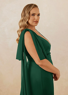 Christian Siriano Bridal for Azazie 1011 Robes de demoiselle d'honneur Robe Sirène en Satin extensible Arc Vert Foncé image18