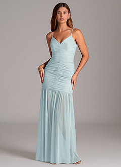 Azazie Aimie Abiti da Damigella Abito Sirena in Maglia Nebbia image1