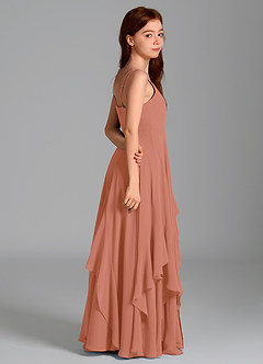 Azazie Karan Junior Vestido de Mai Tai de Gasa de Corte en A image6