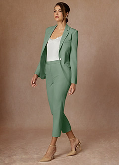 front Kennedy Matcha Structured Stretch Dress Pants