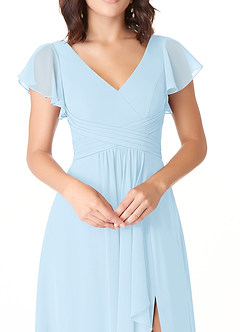 Azazie Omari Bridesmaid Dresses Sky Blue A-Line Chiffon Dress image5