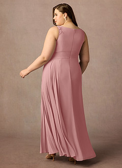 Azazie Galvan Mother of the Bride Dresses Dusty Rose A-Line Sequins Chiffon Dress image11