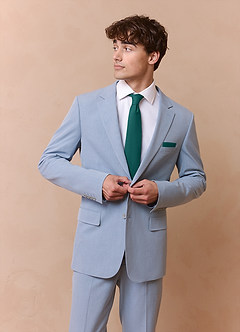 front Matte Satin Skinny Tie and Pocket Square Set