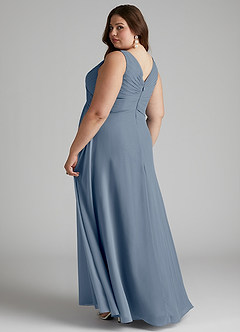 Azazie Flora Bridesmaid Dresses Twilight A-Line Pleated Chiffon Dress image11