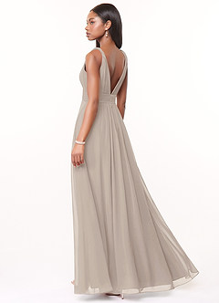 Azazie Maren Bridesmaid Dresses A-Line Pleated Chiffon Floor-Length Dress image3
