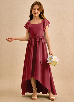 Azazie Milly Girls Formal Flower Girl Klänningar Klä A-Line i Chiffong Plisserad image4