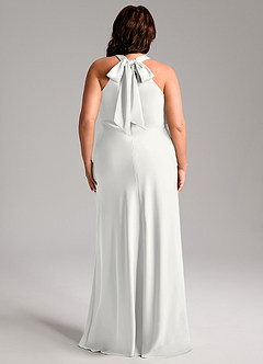 Azazie Doretta Bridesmaid Dresses White Mermaid Pleated Stretch Satin Dress image11