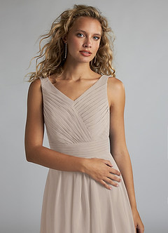 Azazie Grace Bridesmaid Dresses Frost A-Line Pleated Chiffon Dress image5
