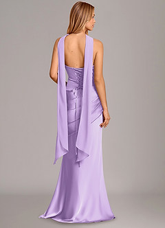 Azazie Pelagia Abiti da Damigella Abito Convertibile Sirena in Raso Elasticizzato Corsetto Lilla image4
