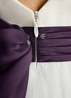 Azazie Sosie Flower Girl Klänningar Klä A-Line i Tyll Plisserad image5