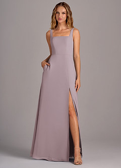 Azazie Debra Bridesmaid Dresses Dusk A-Line with Pockets Chiffon Convertible Dress image5