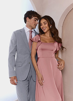 front Savile Grey Wool Blend 3-Piece Suit