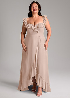 Azazie Lyra Bridesmaid Dresses English Rose A-Line Chiffon Convertible Dress image15