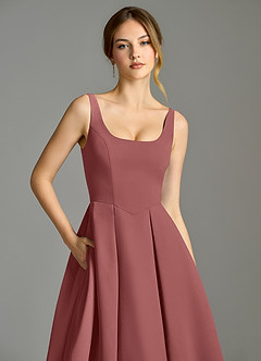 Azazie Amalie Brautjungfernkleider A-Linie Plissee Chiffon Kleid Amethyst image7