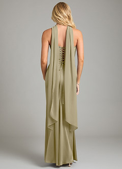 Azazie Sorrel Bridesmaid Dresses Moss Green Mermaid Strapless Stretch Satin Convertible Dress image9