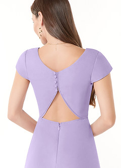 Azazie Hainsly Abiti da Damigella Abito A-Line in Chiffon Scollo a Cuore Lilla image6