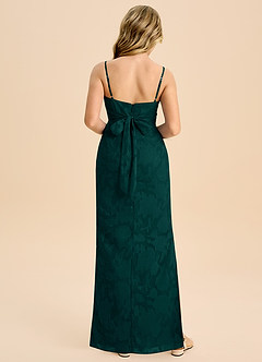 Azazie Mai Junior Etui Plissee Blumen-Burnout Kleid Kiefer image2