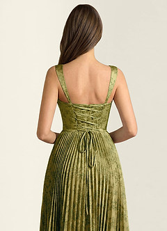 Simone Moss Navy Lace Corset A-line Dress image5