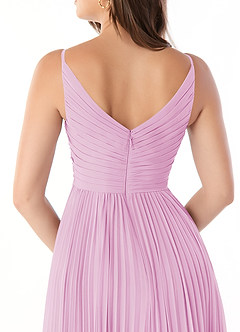 Azazie Raychelle Bridesmaid Dresses Candy Pink A-Line V-Neck Chiffon Dress image6