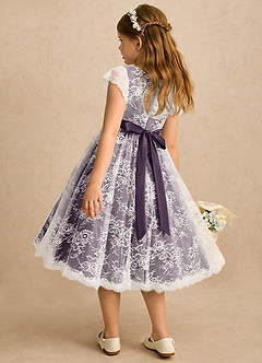 Azazie Maisie Flower Girl Klänningar Klänning A-linje i Spets image5