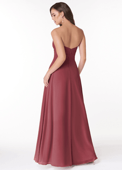 Azazie Arabella Allure Jurken voor bruidsmeisjes Converteerbaar Jurk van Chiffon met A-Lijn Sweetheart Halslijn Merlot image2
